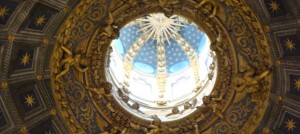 Inside view of the cupola of the Duomo, Siena, Italy