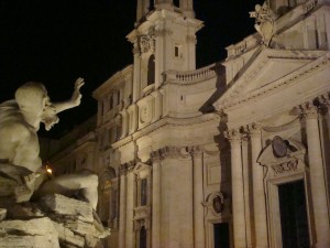 Day 13 Photo- the Bernini fountain in Piazza Navona.