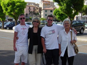 Day 19 Photo- Jimmy, Alessandra, Nicola, Nonna in Viterbo.