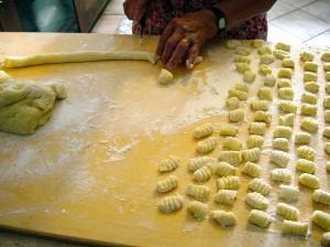 Day 27 Photo- Nonna making potato gnocchi.