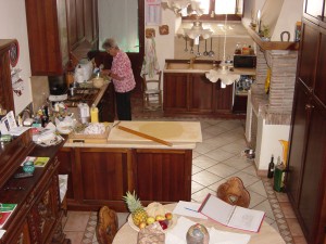 Day 6 Photo- Nonna's cooking labratory and classroom (the kitchen!).