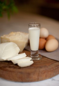 Milk, Mozzarella, Parmigiano-Reggiano, eggs
