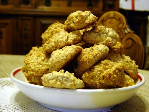 Monday August 29 Photo- the 3rd and final attempt at amaretti cookies.