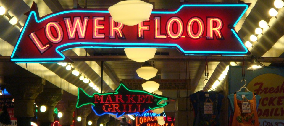 Pike Place Market Neon- Mark leslie, Beyond the Pasta